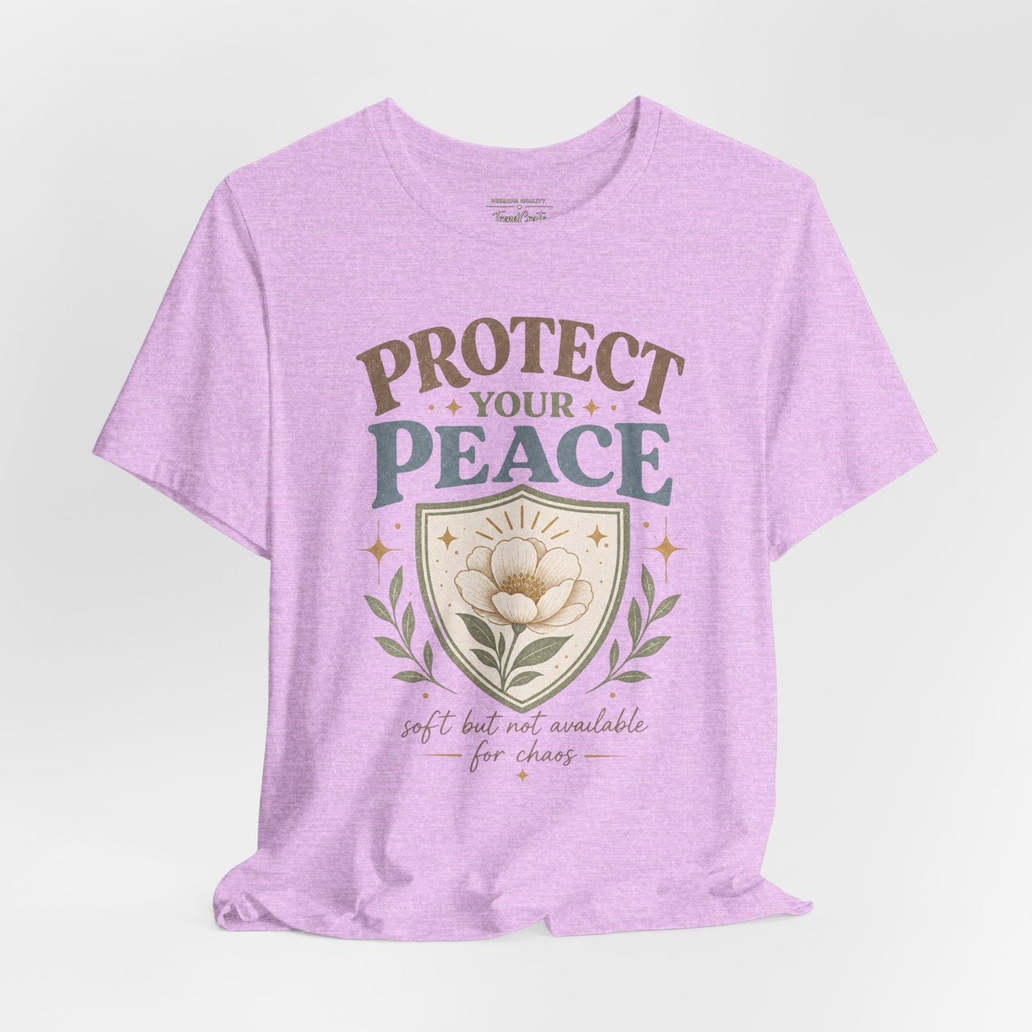 Protect Your Peace T-Shirt — Floral Shield Graphic Tee