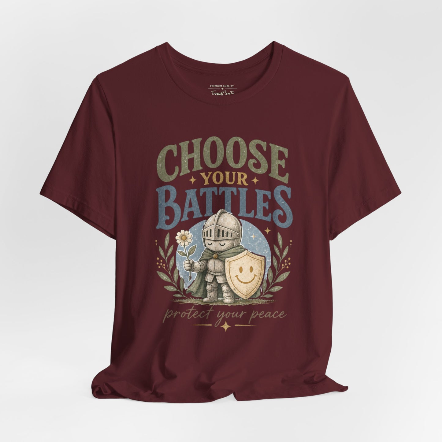 Choose Your Battles Tee — 'Protect Your Peace' Knight Graphic T-Shirt