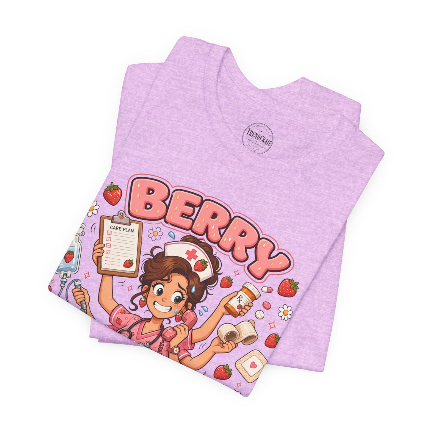 Berry Busy Nurse Shirt | Cute Strawberry Nurse Graphic Tee