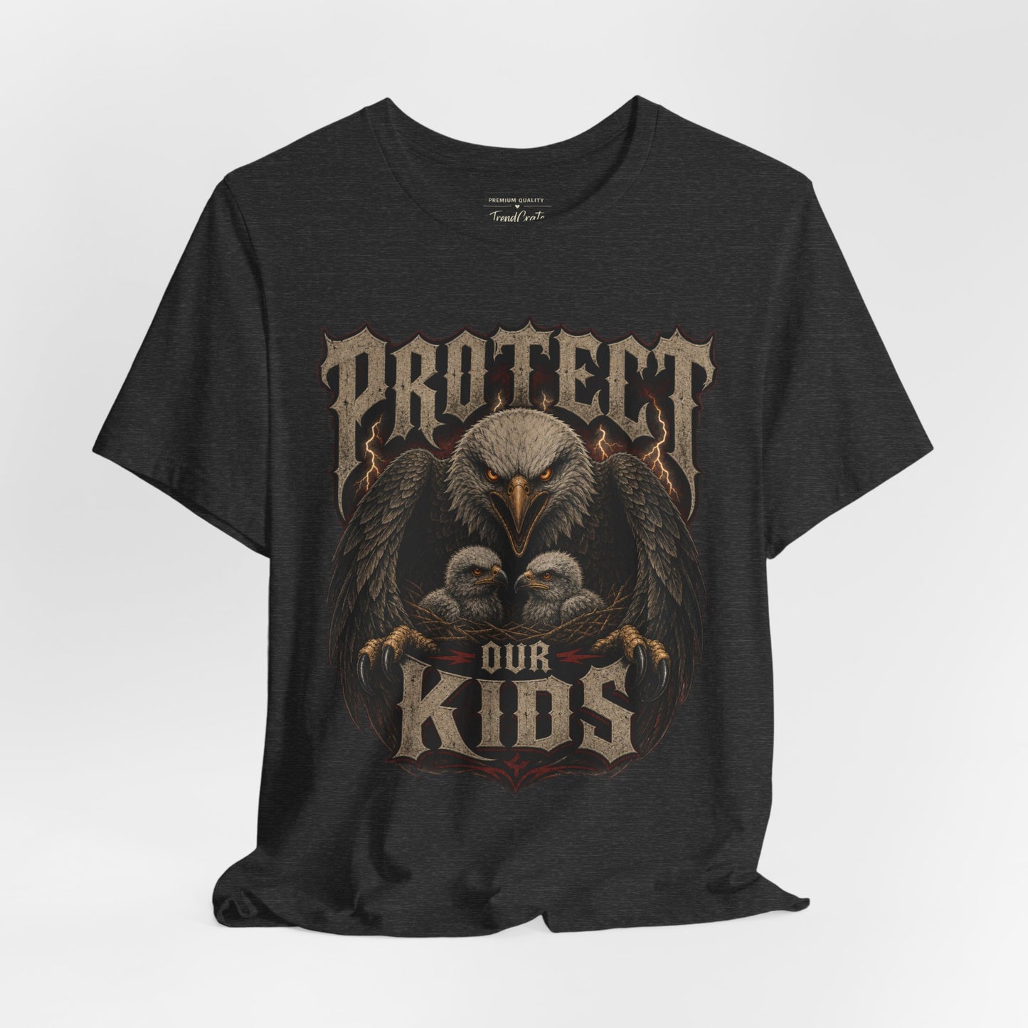 Protect Our Kids Eagle T-Shirt – Patriotic Parent & Family Safety Tee