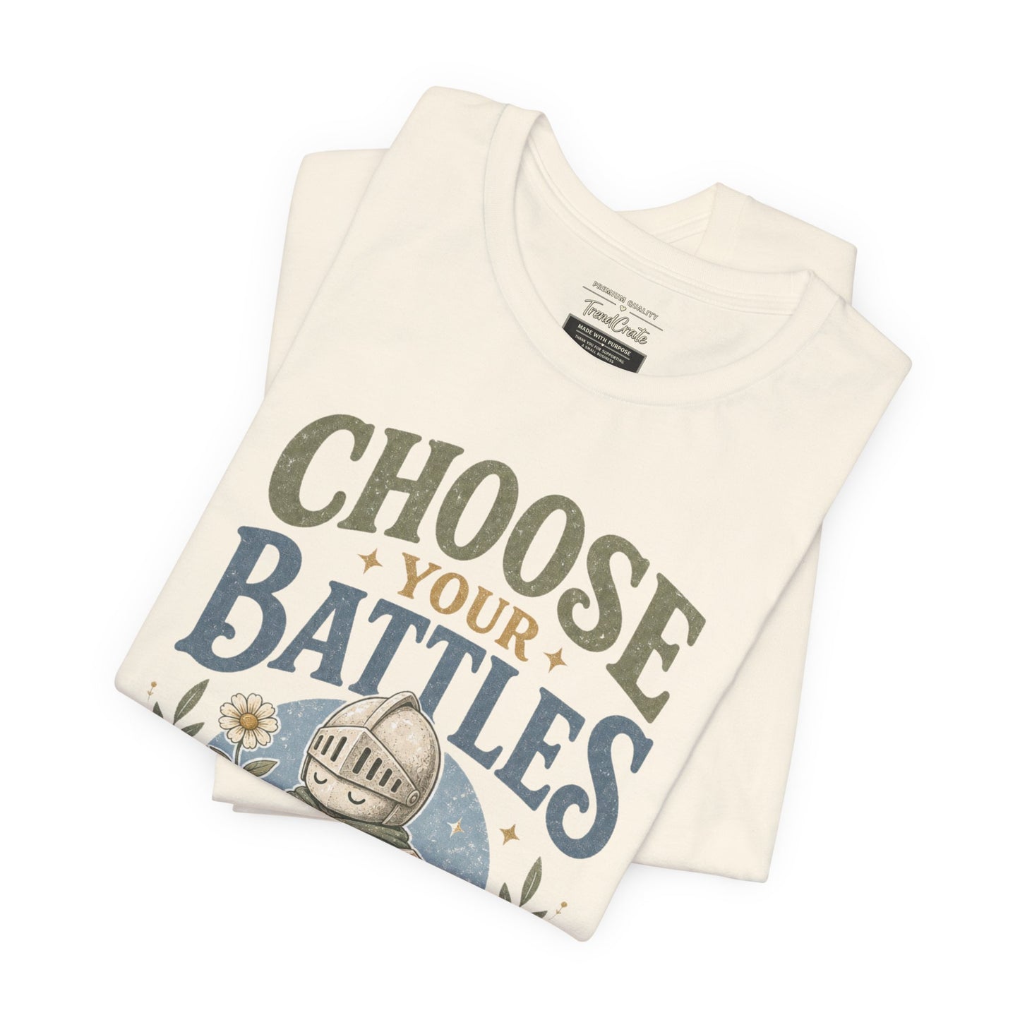 Choose Your Battles Tee — 'Protect Your Peace' Knight Graphic T-Shirt