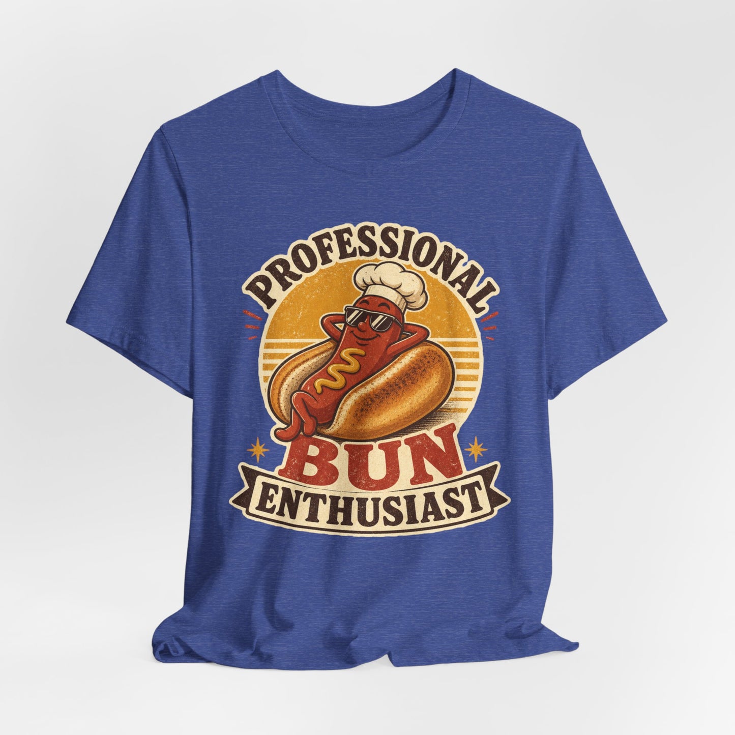 Professional Bun Enthusiast T-Shirt — Funny Hot Dog Graphic Tee