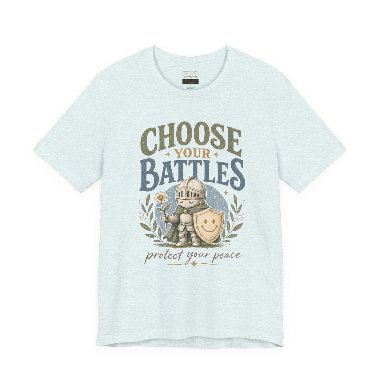 Choose Your Battles Tee — 'Protect Your Peace' Knight Graphic T-Shirt