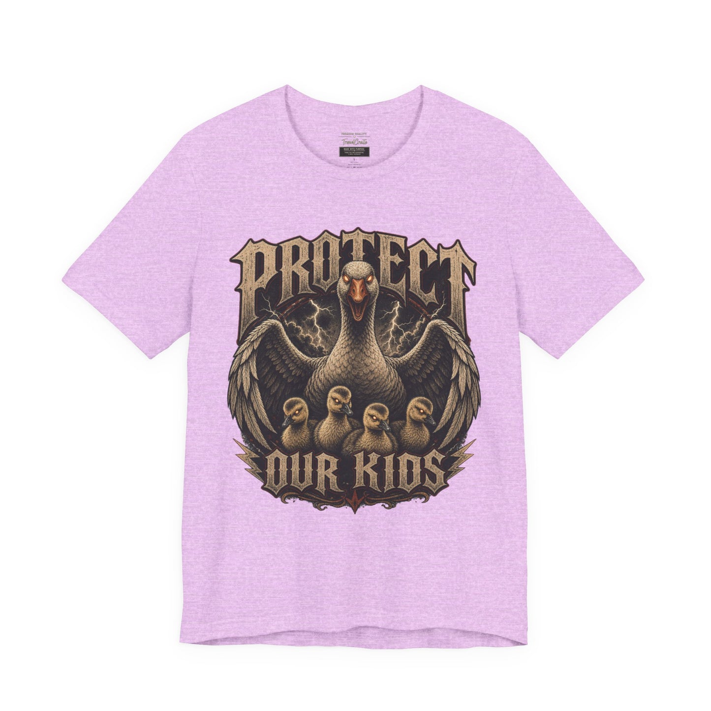 Protect Our Kids T-Shirt — Vintage Mama Bird & Chicks Family Protection Tee