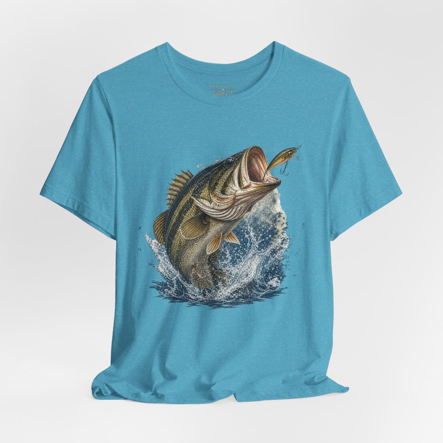 Bass Fishing T‑Shirt — Leaping Largemouth Design