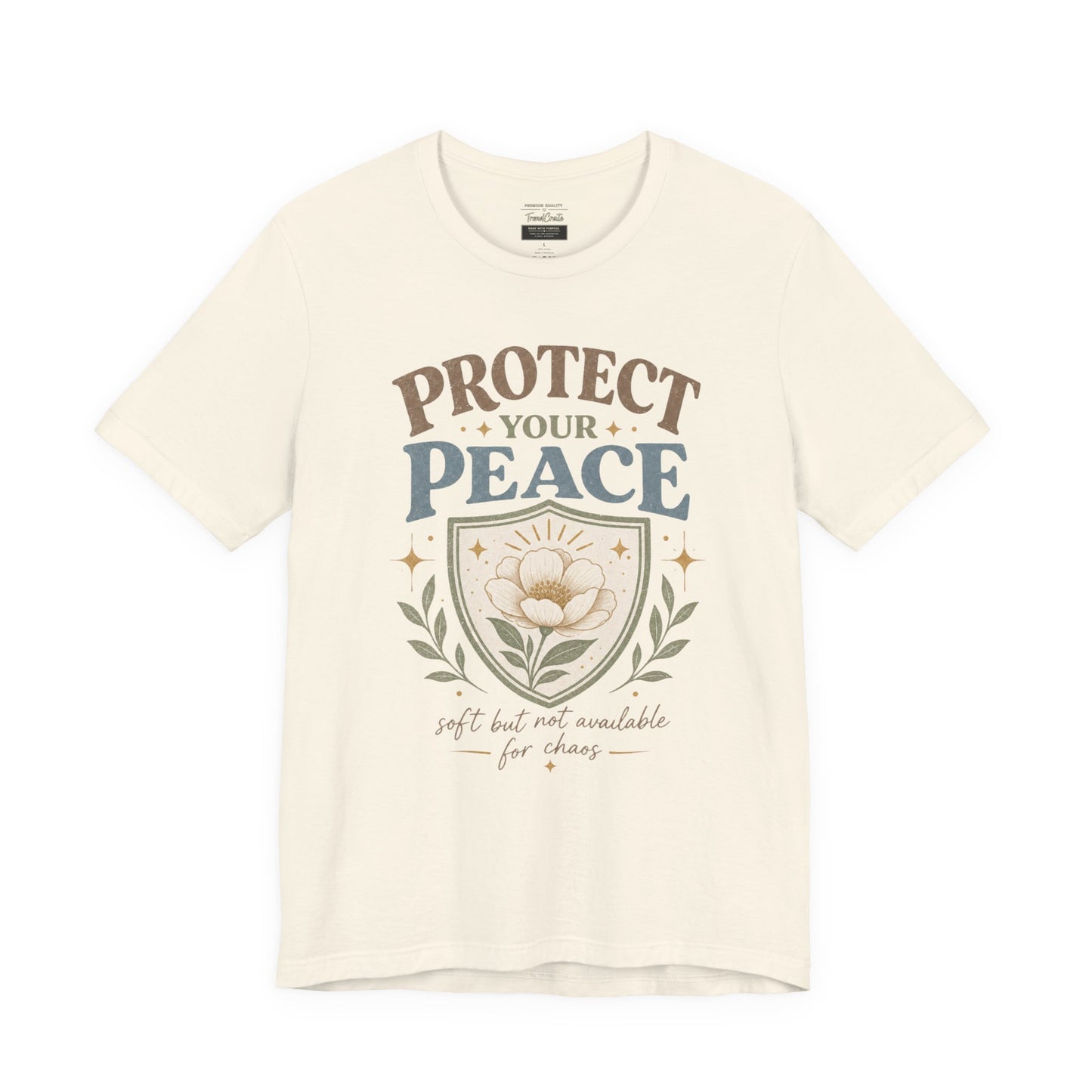 Protect Your Peace T-Shirt — Floral Shield Graphic Tee