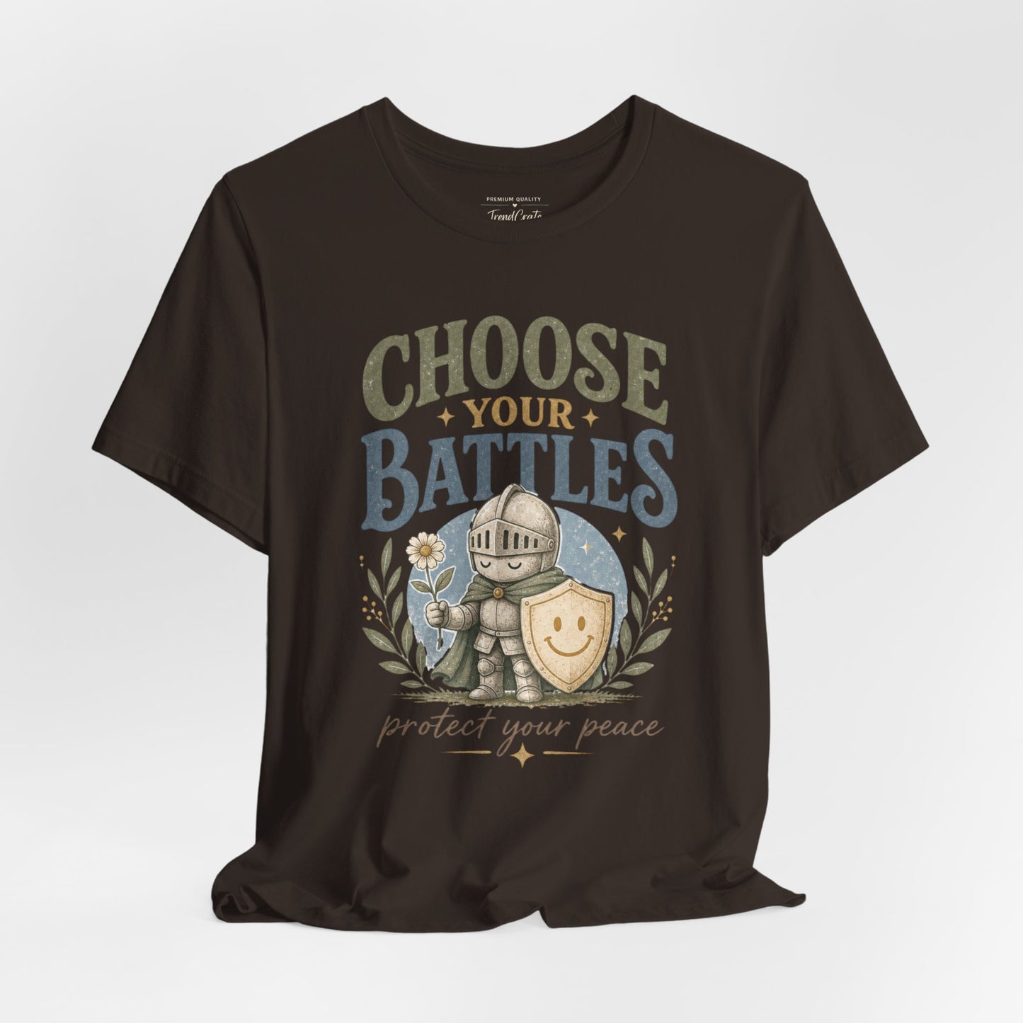 Choose Your Battles Tee — 'Protect Your Peace' Knight Graphic T-Shirt