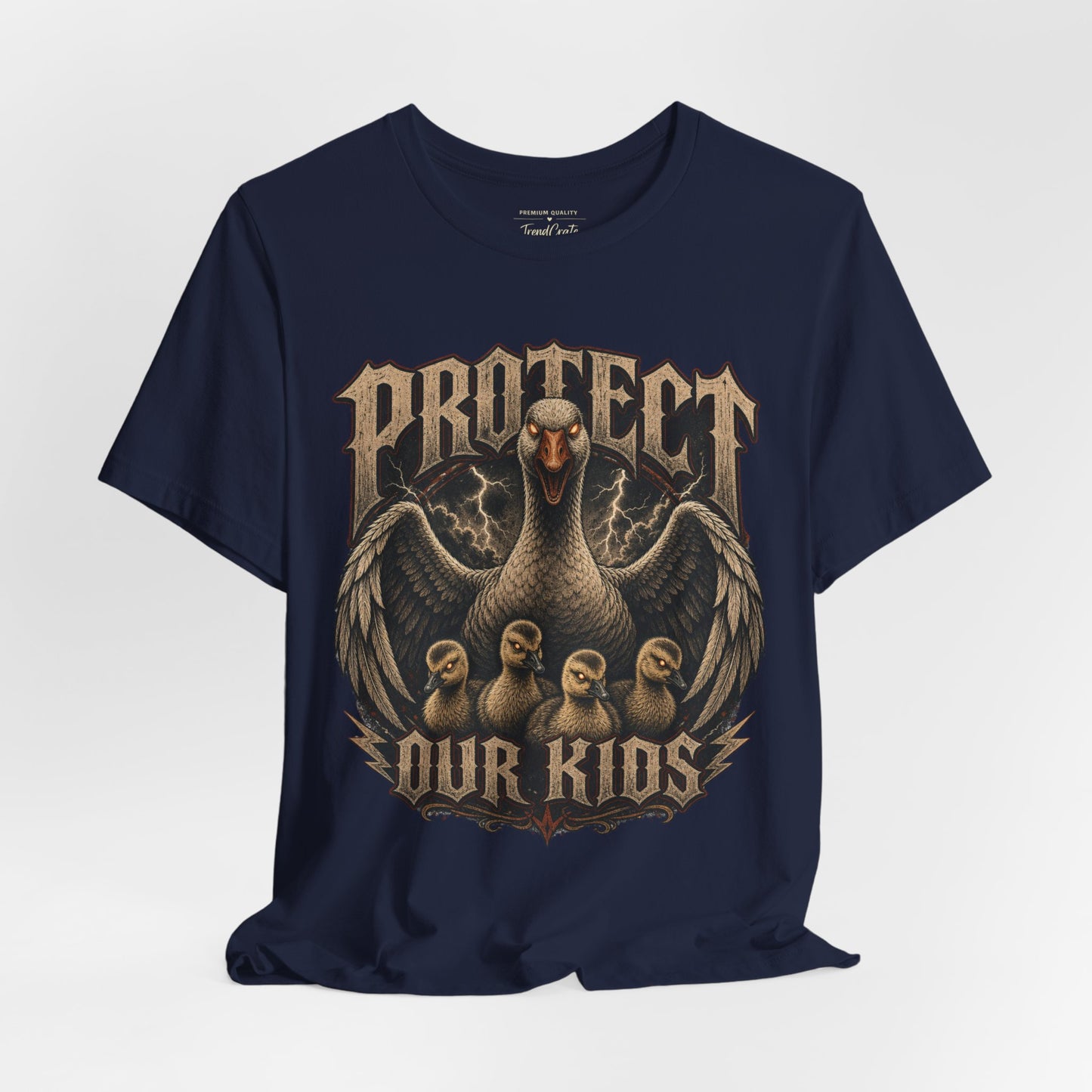 Protect Our Kids T-Shirt — Vintage Mama Bird & Chicks Family Protection Tee