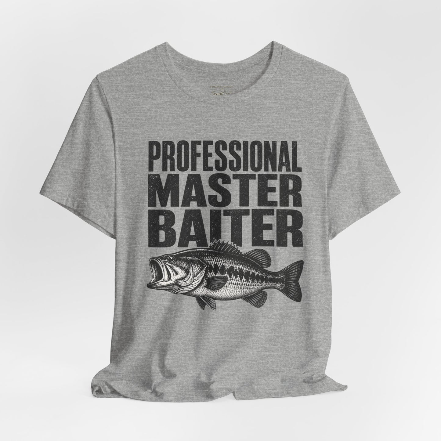 Fishing T-Shirt - "Professional Master Baiter" Bass Graphic Tee