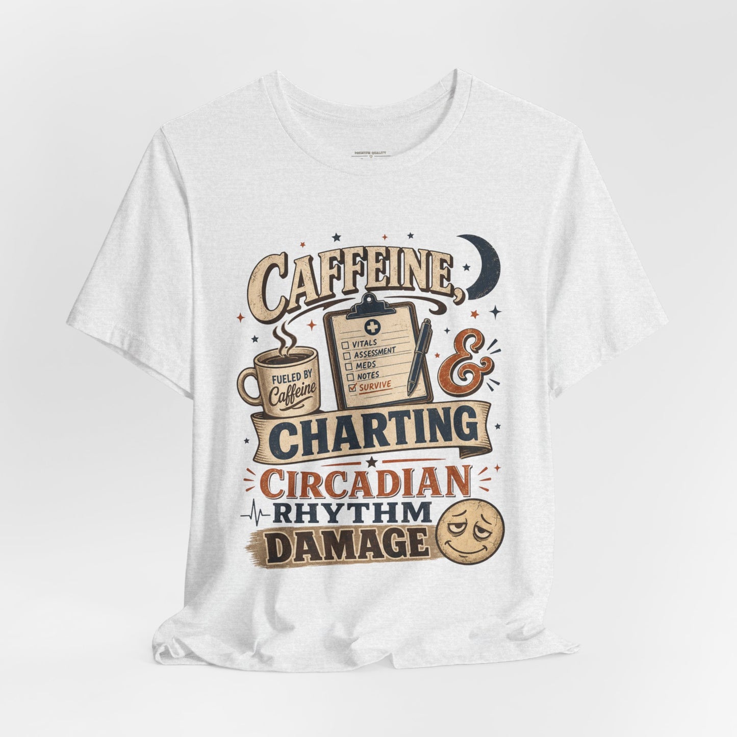 Caffeine & Charting Circadian Rhythm Damage Tee
