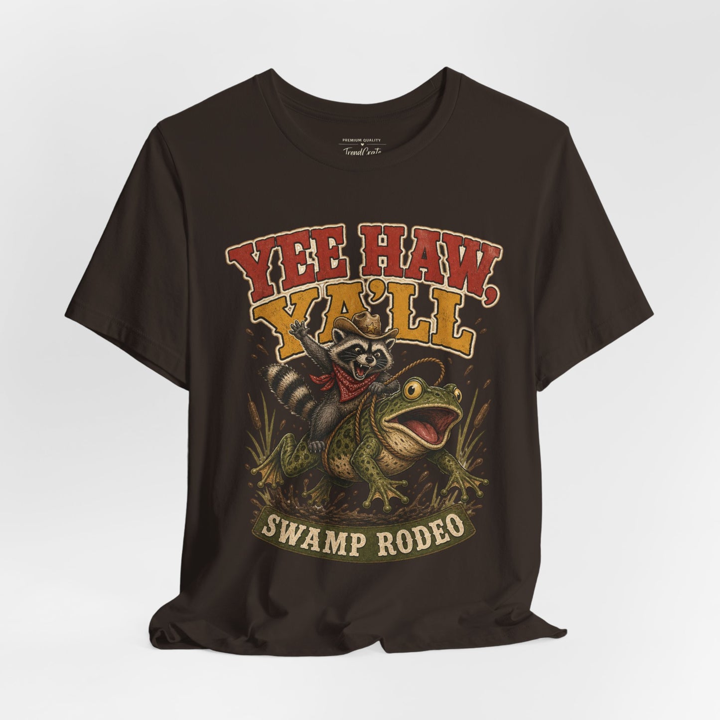 Yee Haw Y'all Swamp Rodeo T-Shirt — Funny Gator Rodeo Graphic Tee
