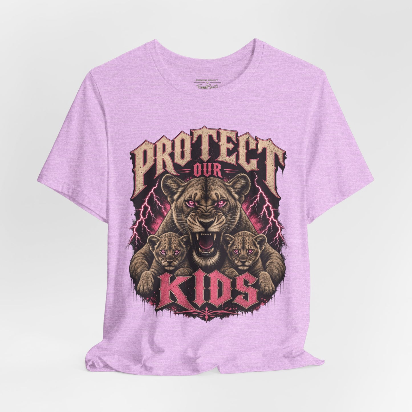 Protect Our Kids Tee — Fierce Mama/Papa Lion Graphic T-Shirt