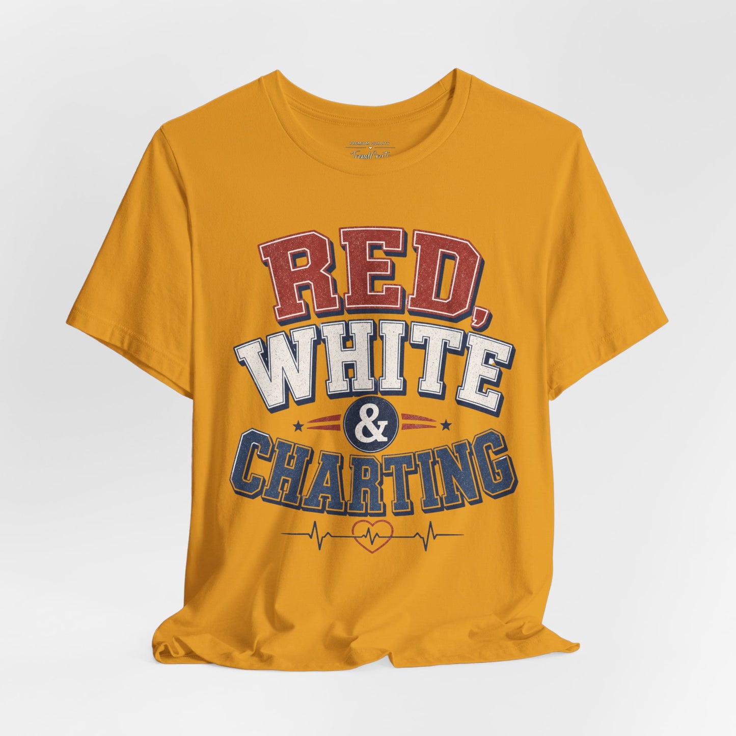 Red, White & Charting Tee