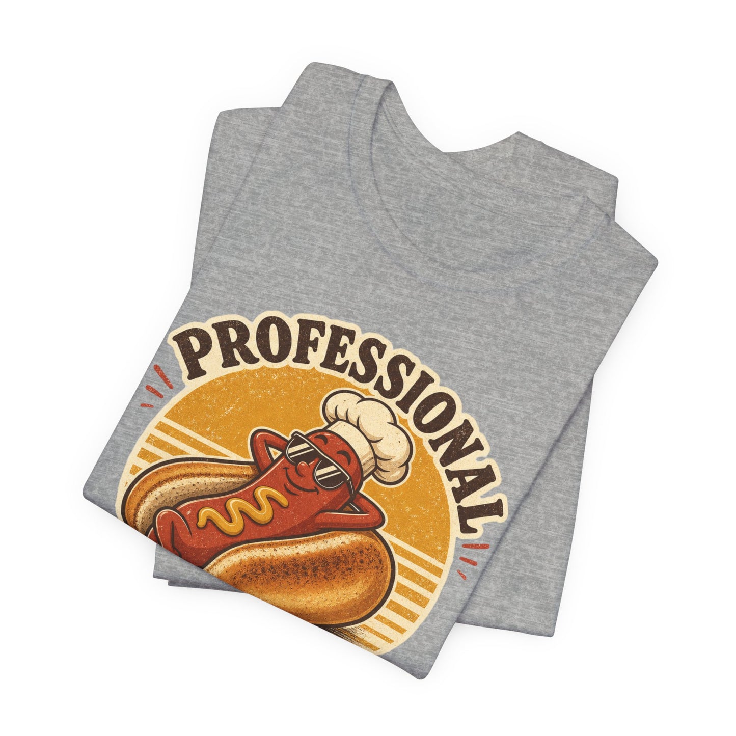 Professional Bun Enthusiast T-Shirt — Funny Hot Dog Graphic Tee