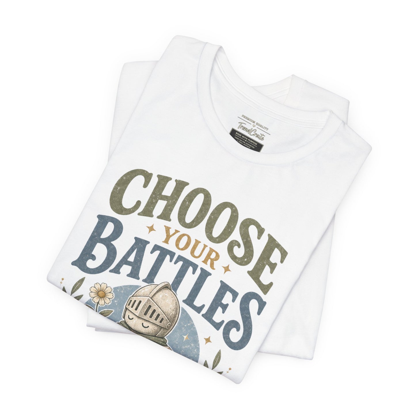 Choose Your Battles Tee — 'Protect Your Peace' Knight Graphic T-Shirt
