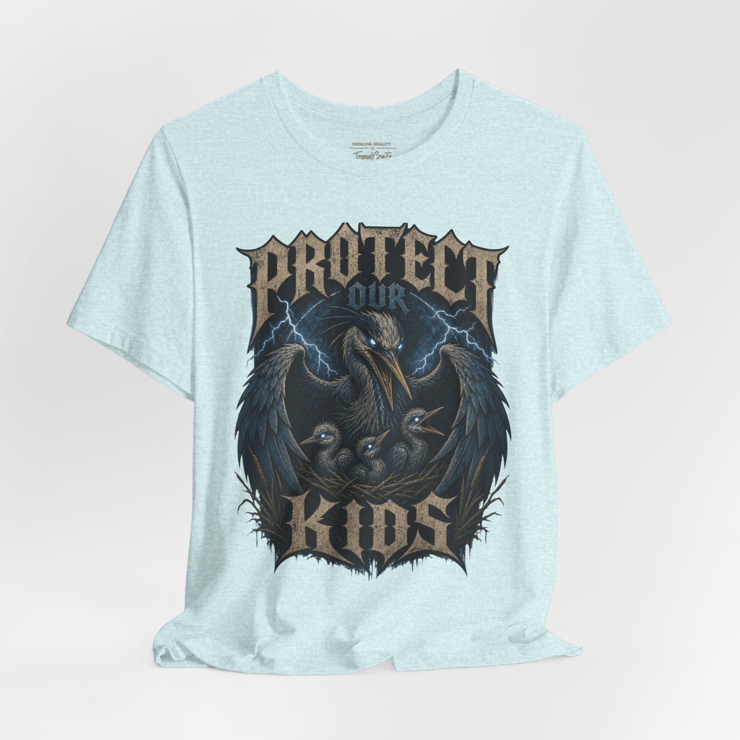 Protect Our Kids T-Shirt — Gothic Raven Family Safety Tee
