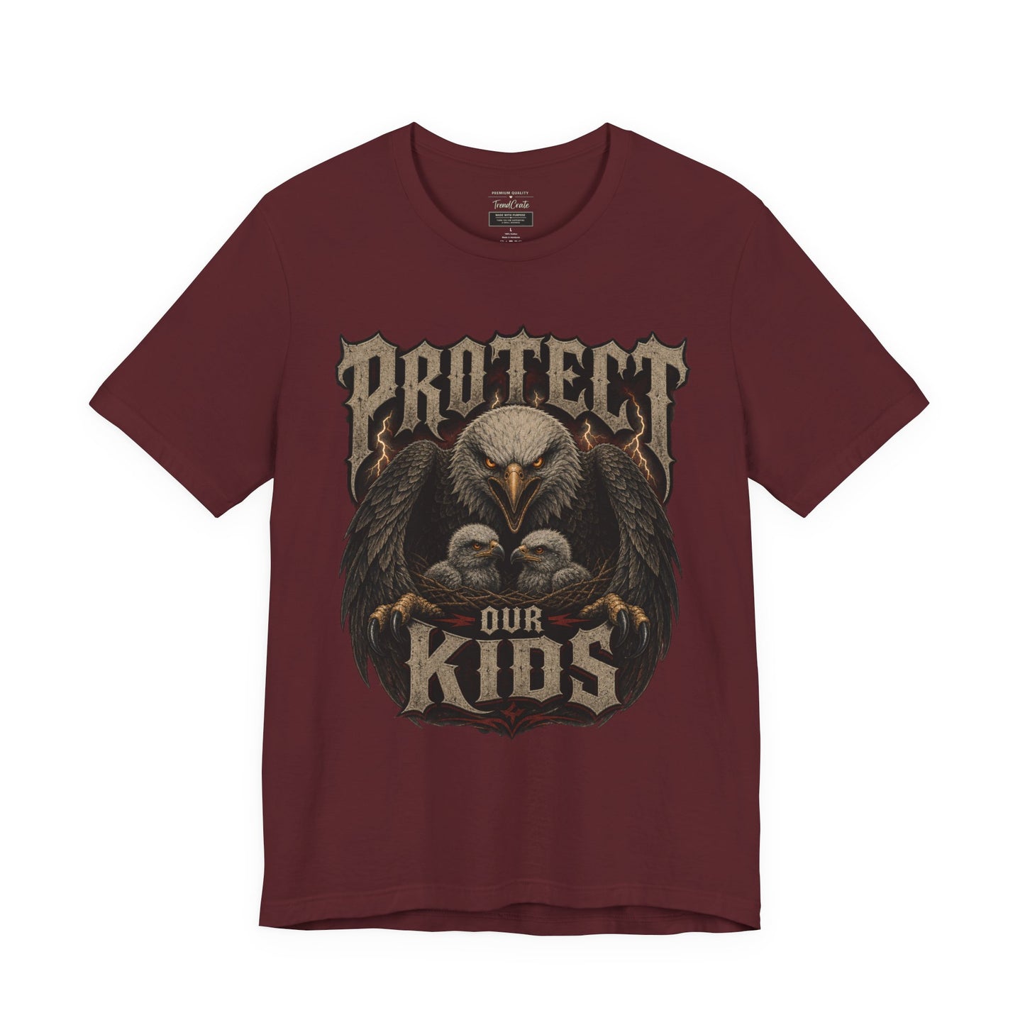 Protect Our Kids Eagle T-Shirt – Patriotic Parent & Family Safety Tee