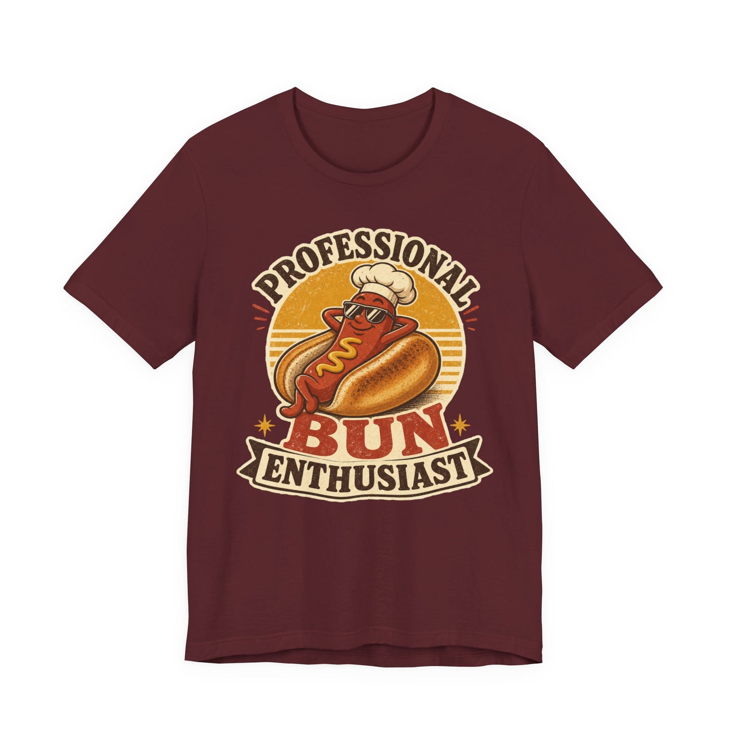 Professional Bun Enthusiast T-Shirt — Funny Hot Dog Graphic Tee