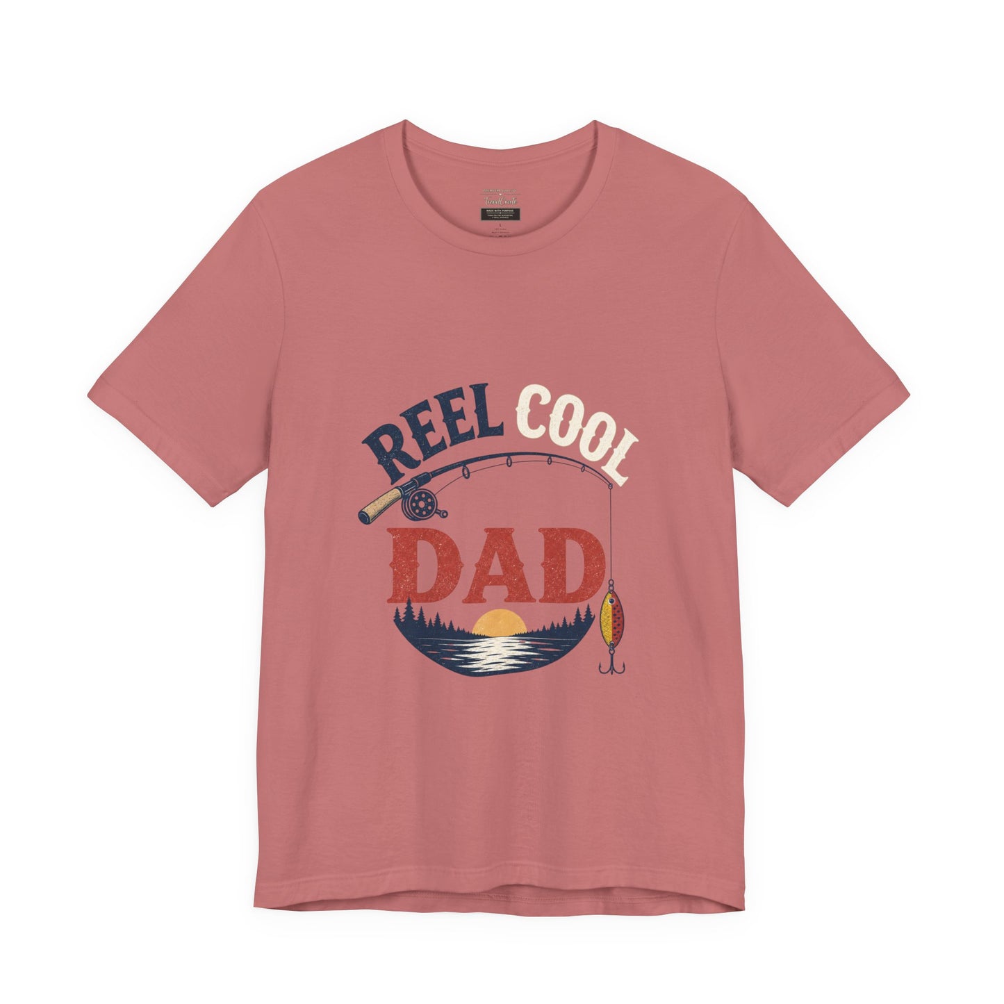 Reel Dad Fishing T-Shirt – Vintage Sunset Angler Tee for Fathers