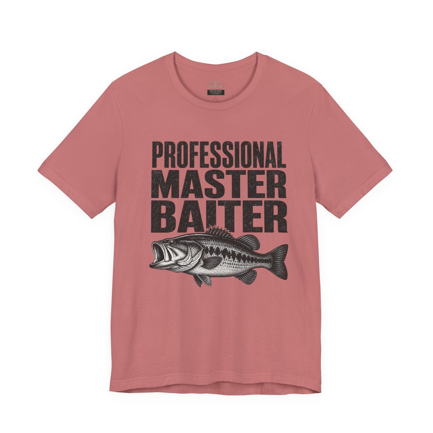 Fishing T-Shirt - "Professional Master Baiter" Bass Graphic Tee