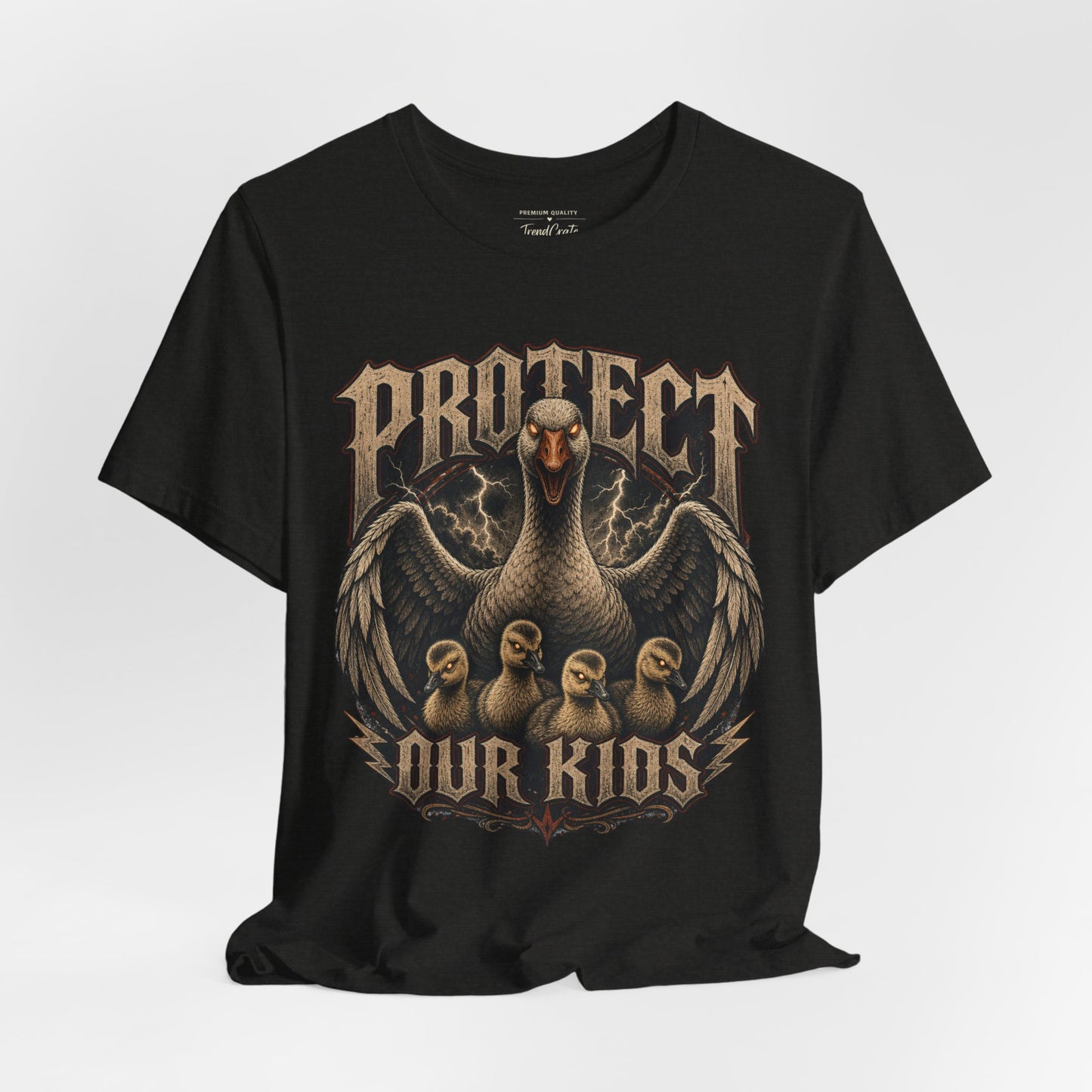 Protect Our Kids T-Shirt — Vintage Mama Bird & Chicks Family Protection Tee