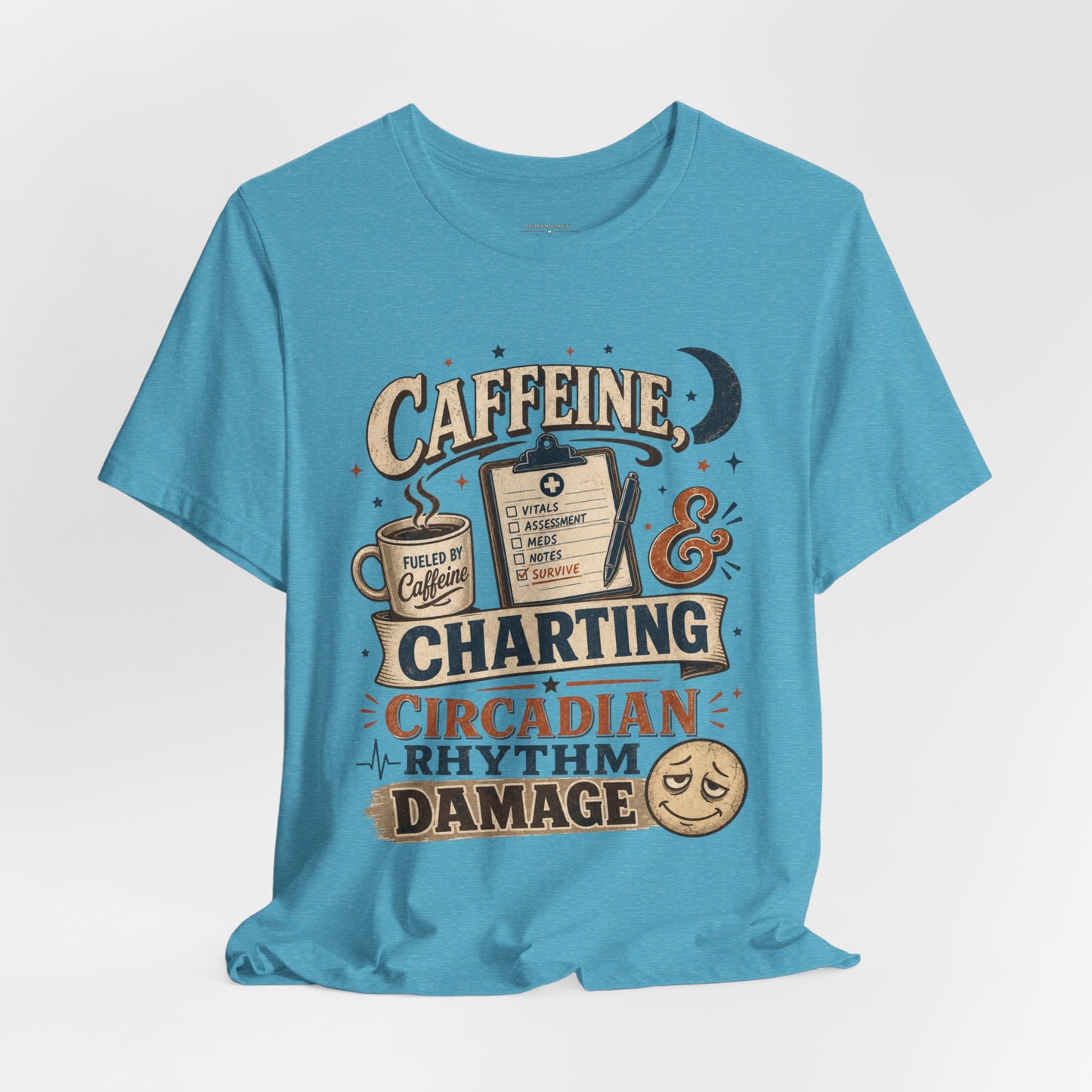 Caffeine & Charting Circadian Rhythm Damage Tee