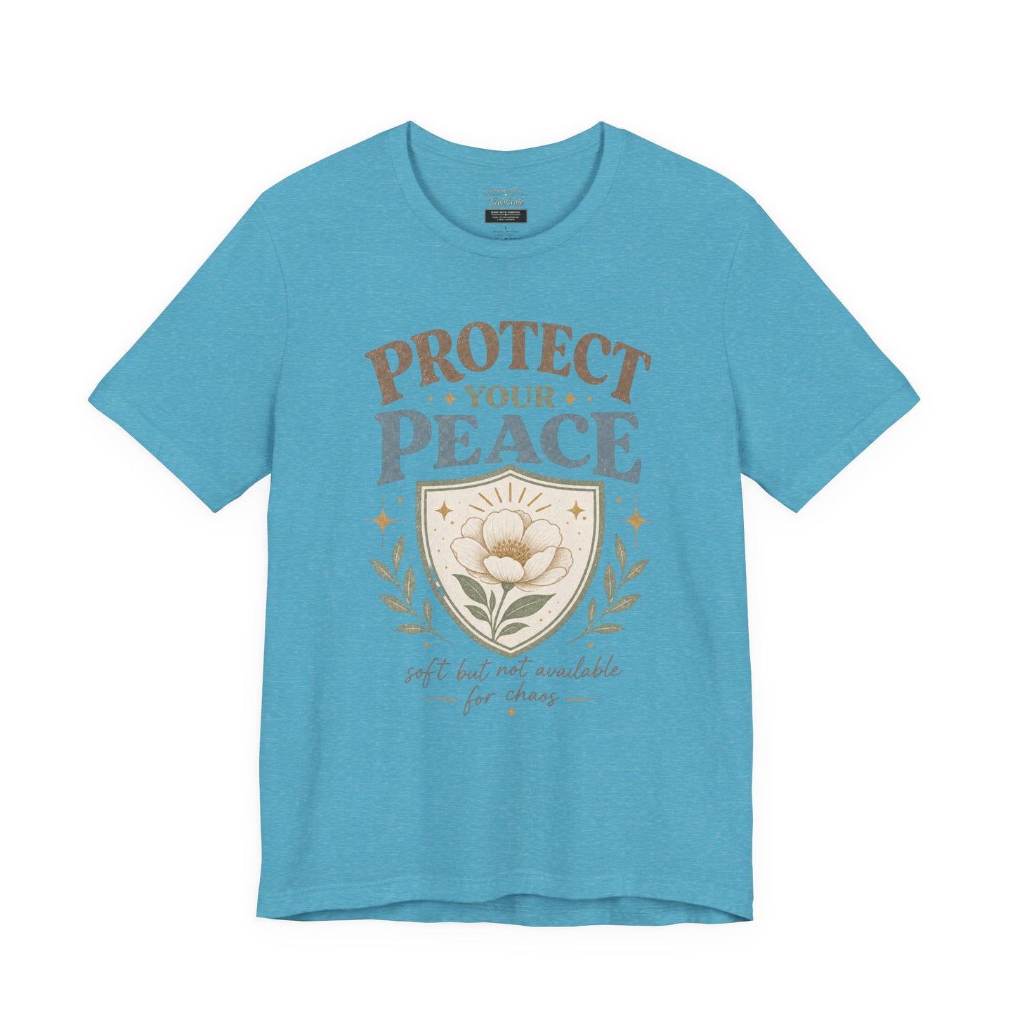 Protect Your Peace T-Shirt — Floral Shield Graphic Tee