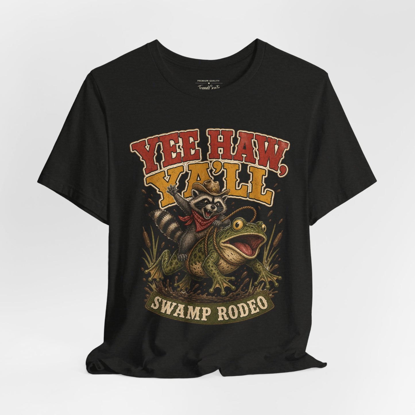 Yee Haw Y'all Swamp Rodeo T-Shirt — Funny Gator Rodeo Graphic Tee