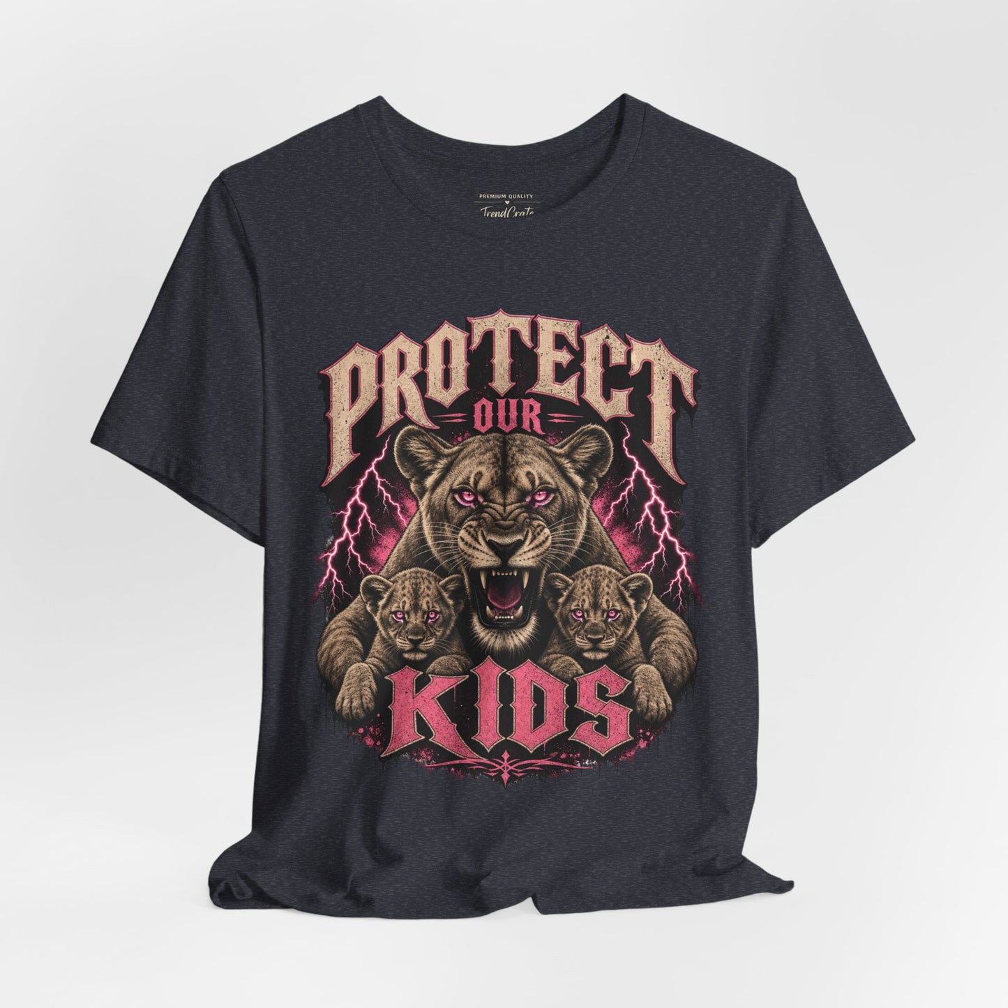 Protect Our Kids Tee — Fierce Mama/Papa Lion Graphic T-Shirt