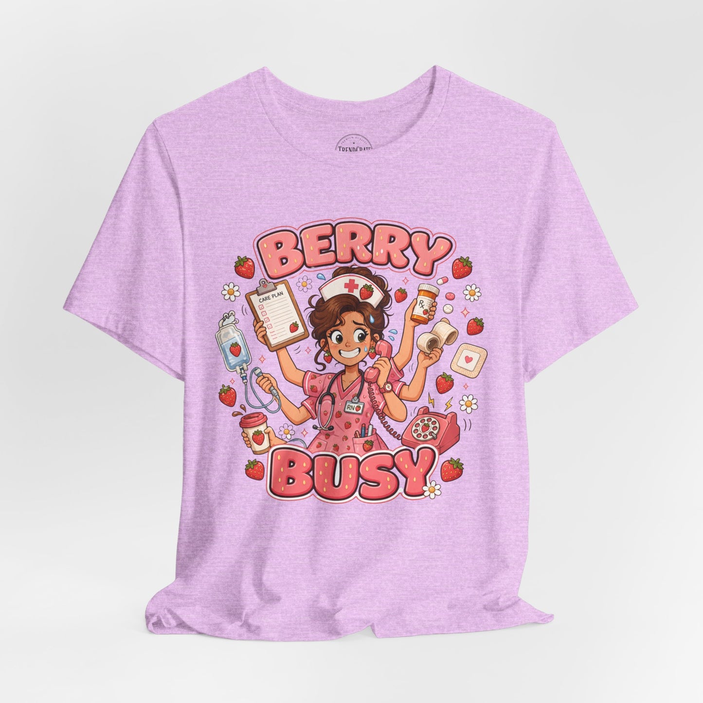 Berry Busy Nurse Shirt | Cute Strawberry Nurse Graphic Tee