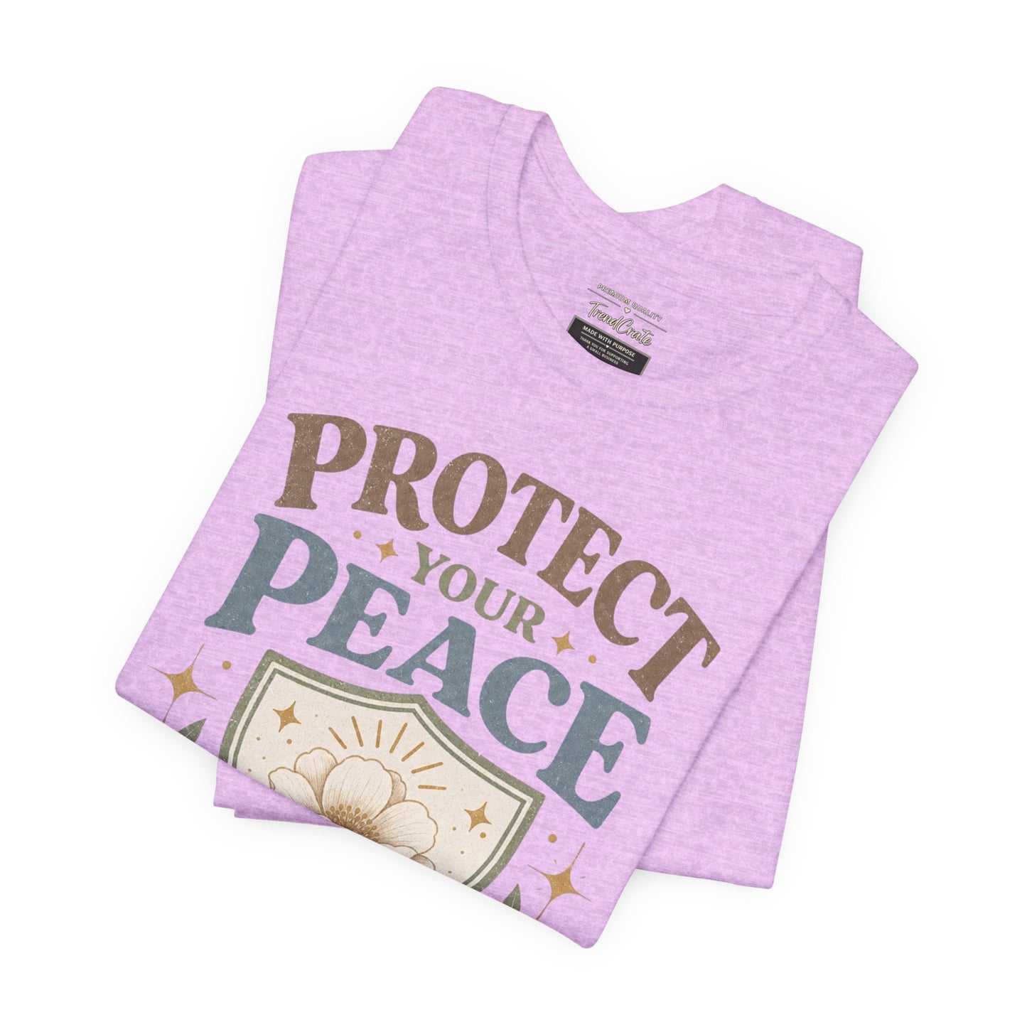 Protect Your Peace T-Shirt — Floral Shield Graphic Tee