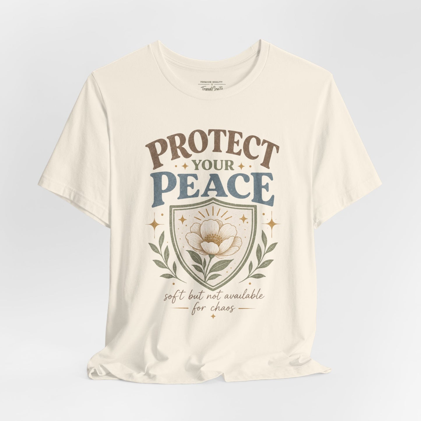 Protect Your Peace T-Shirt — Floral Shield Graphic Tee