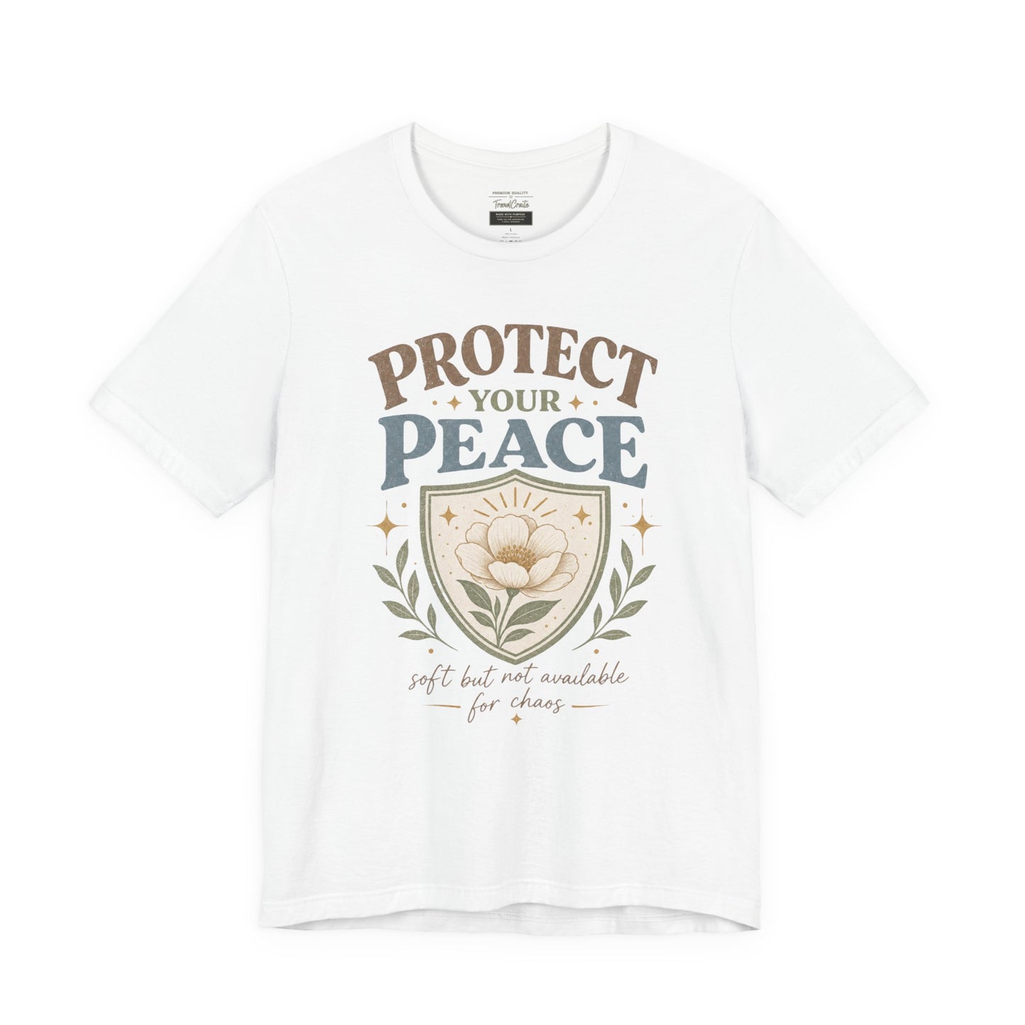 Protect Your Peace T-Shirt — Floral Shield Graphic Tee
