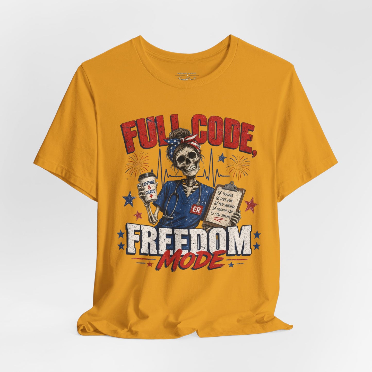 Freedom Mode Skull Nurse Tee