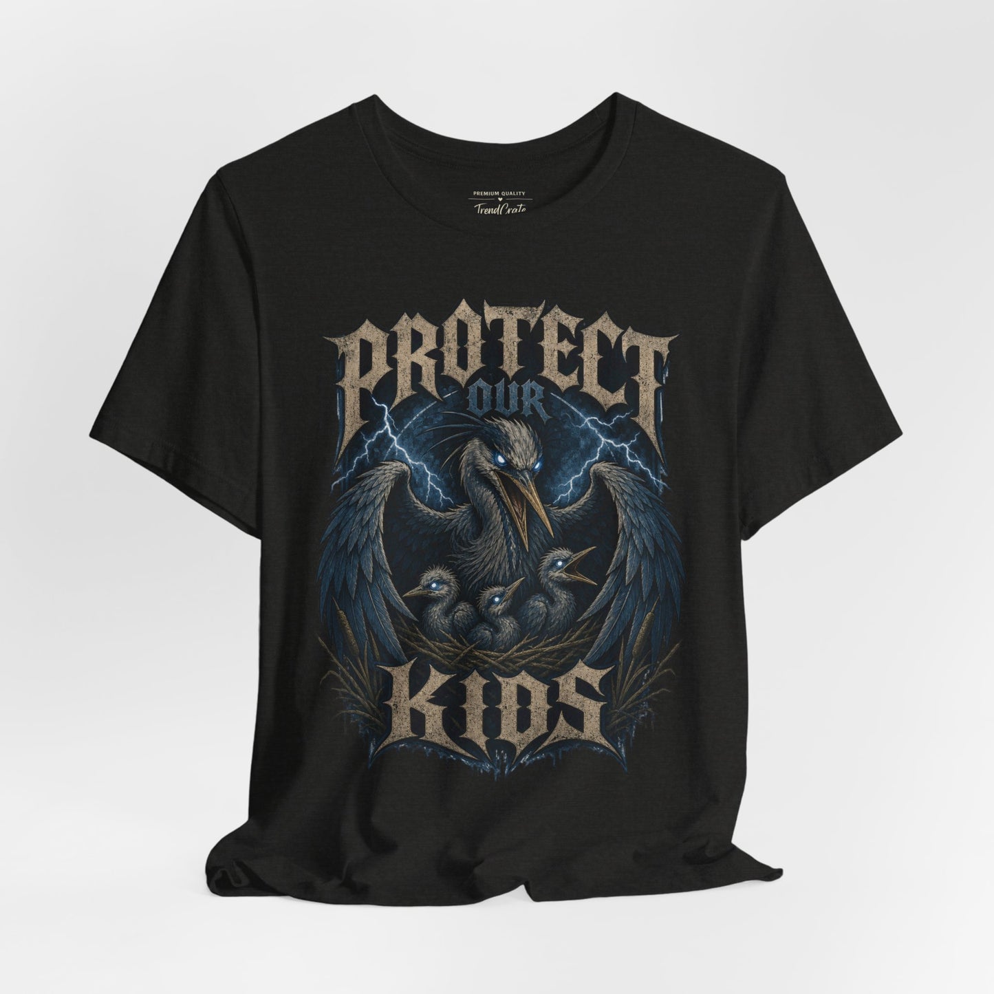 Protect Our Kids T-Shirt — Gothic Raven Family Safety Tee