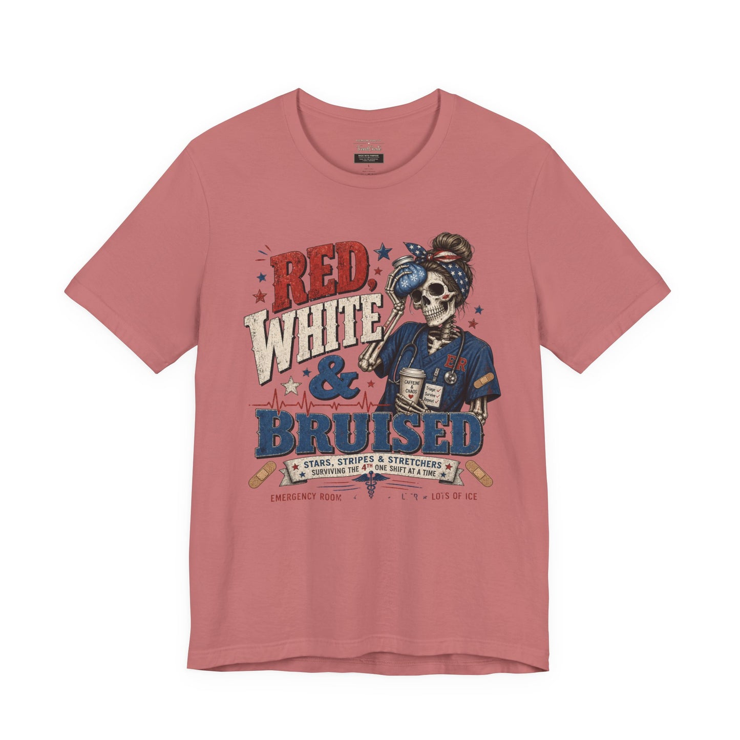 Red White & Bruised Tee