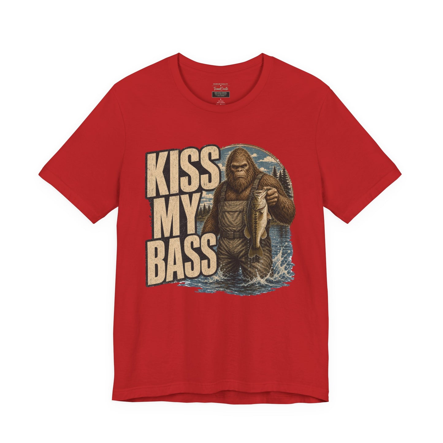 Kiss My Bass Fishing T-Shirt — Funny Bass Fisherman Graphic Tee