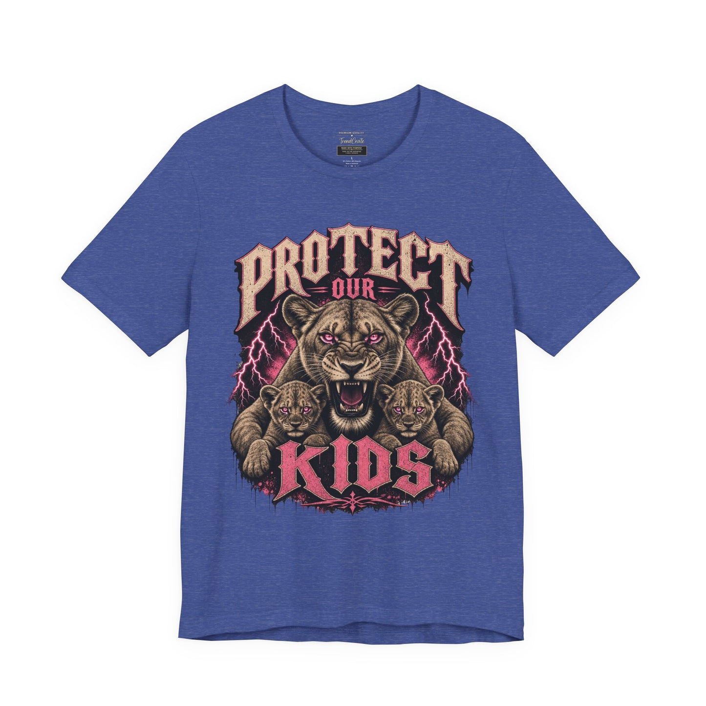 Protect Our Kids Tee — Fierce Mama/Papa Lion Graphic T-Shirt