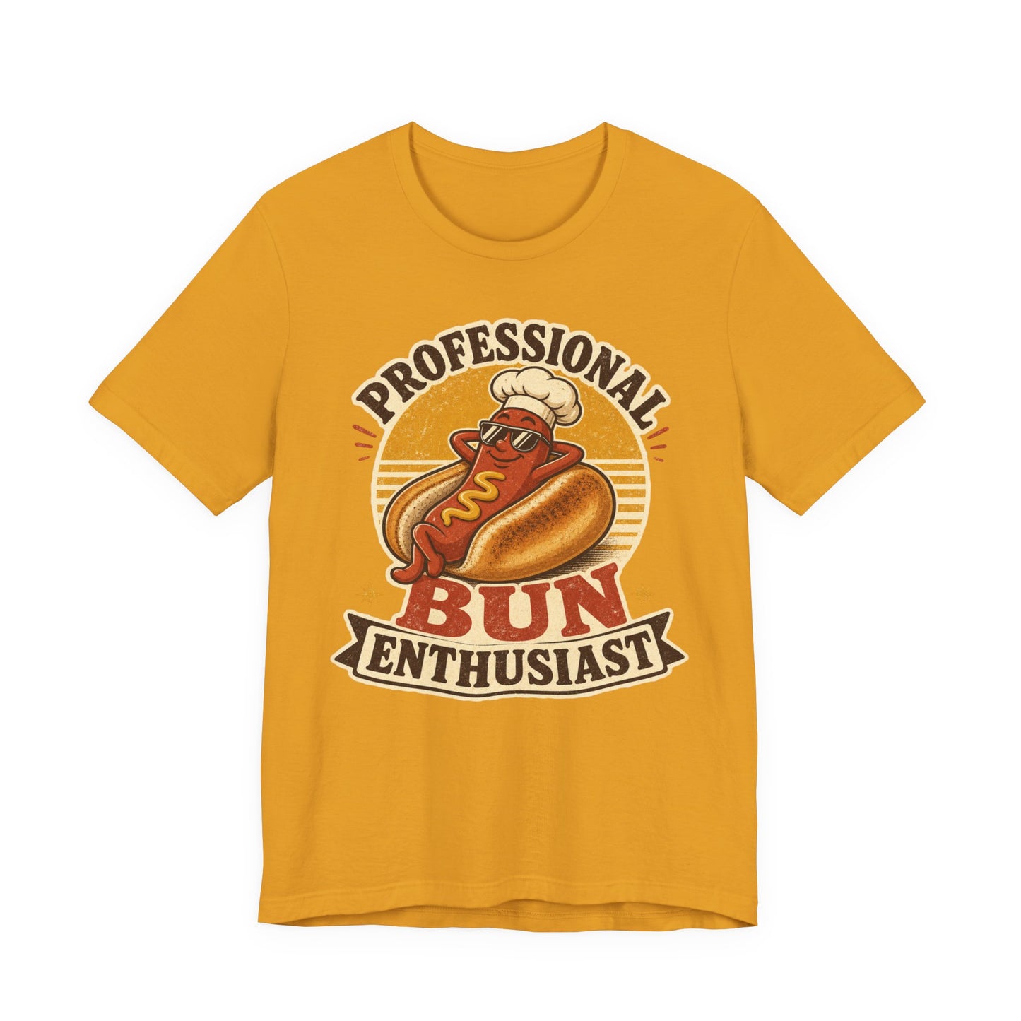 Professional Bun Enthusiast T-Shirt — Funny Hot Dog Graphic Tee