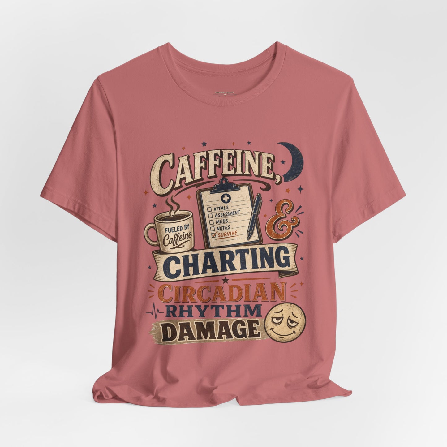 Caffeine & Charting Circadian Rhythm Damage Tee