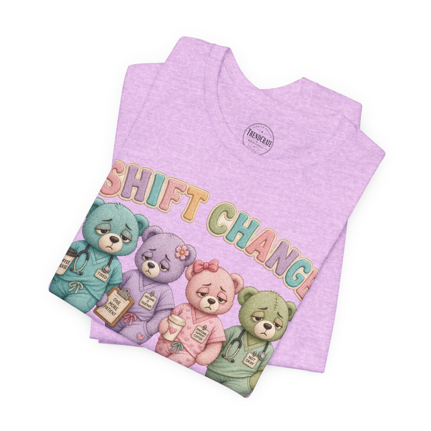 Shift Change Survivors Club | Burnout Bears™ Funny Healthcare Graphic Tee