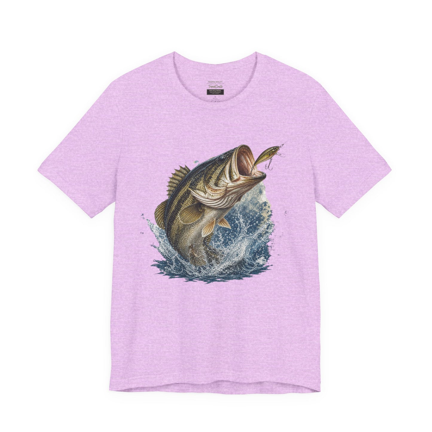 Bass Fishing T‑Shirt — Leaping Largemouth Design