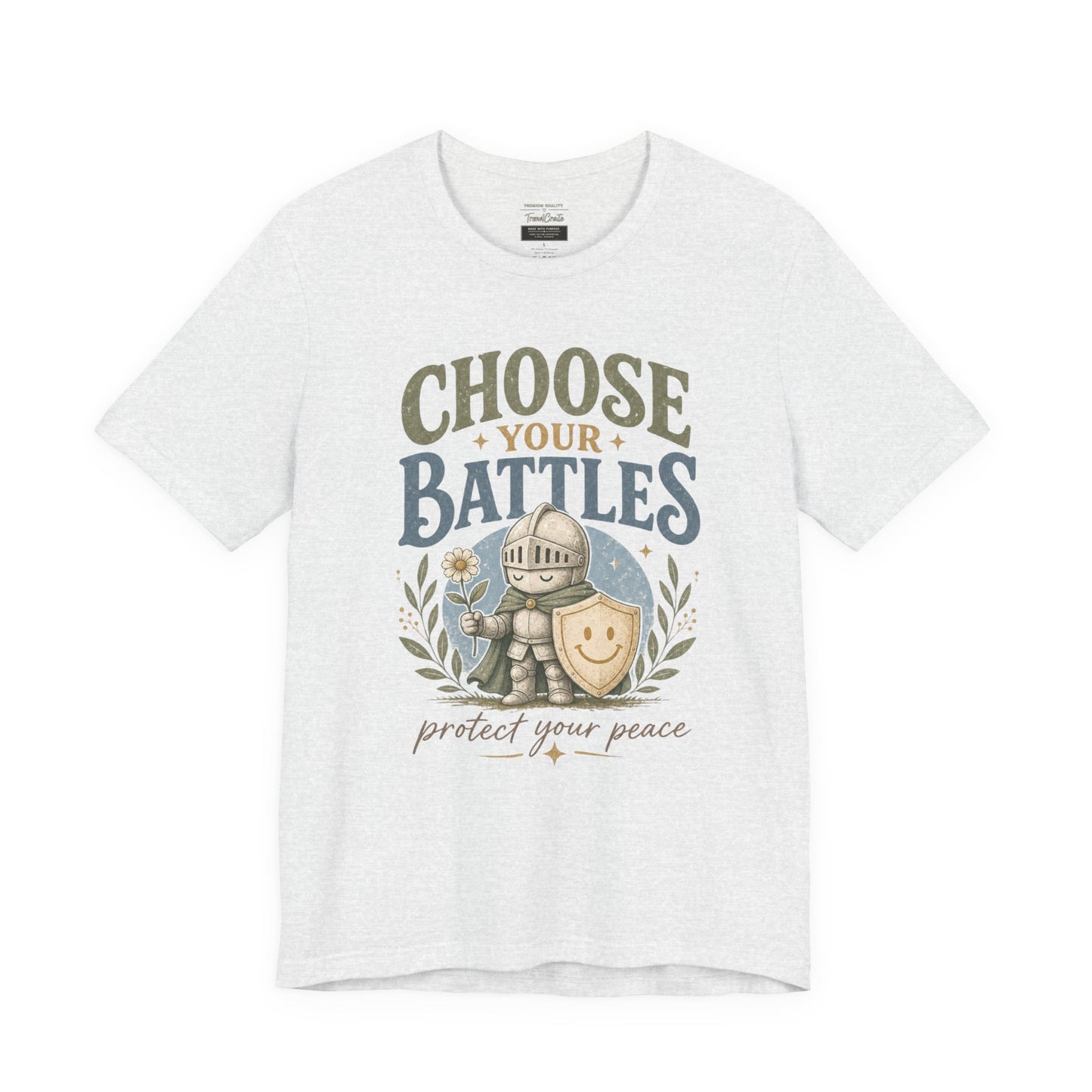 Choose Your Battles Tee — 'Protect Your Peace' Knight Graphic T-Shirt