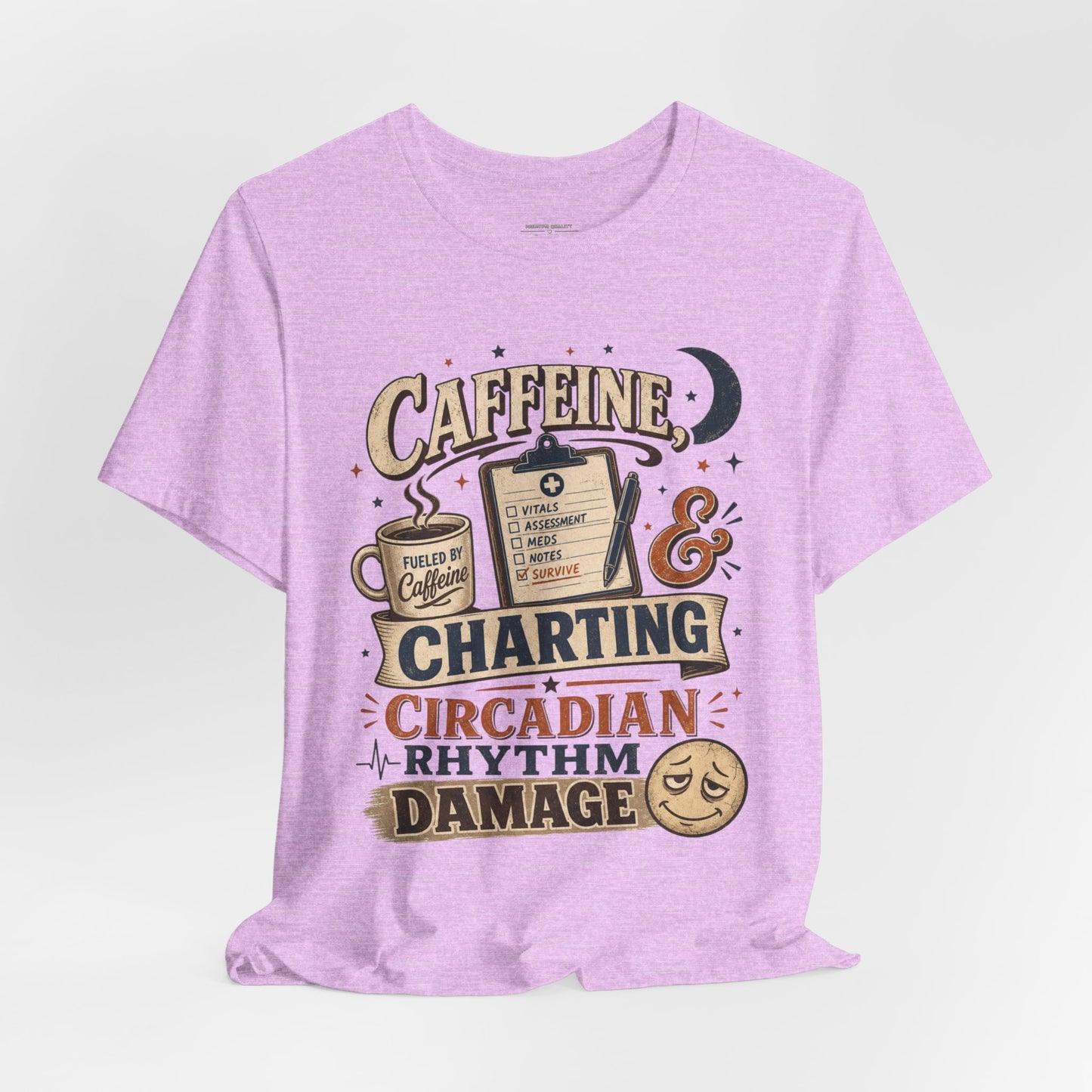 Caffeine & Charting Circadian Rhythm Damage Tee