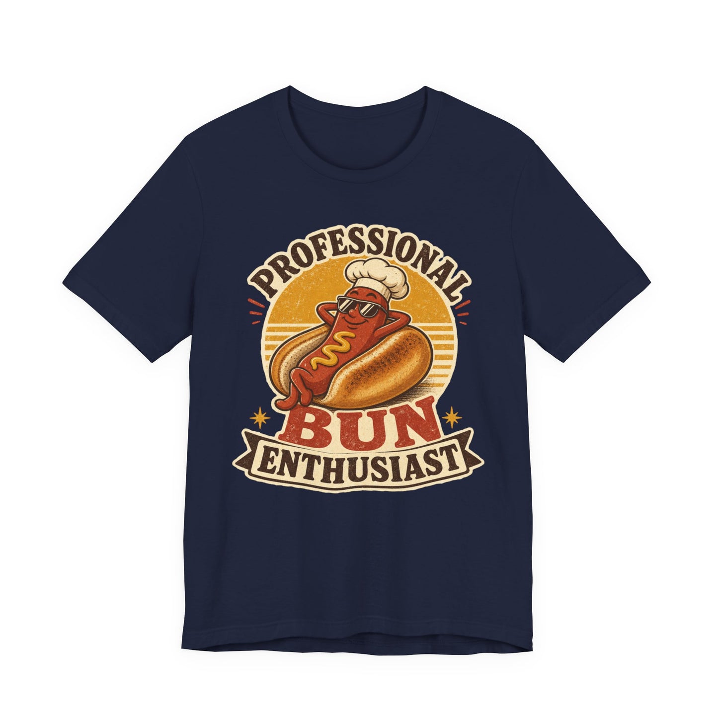 Professional Bun Enthusiast T-Shirt — Funny Hot Dog Graphic Tee