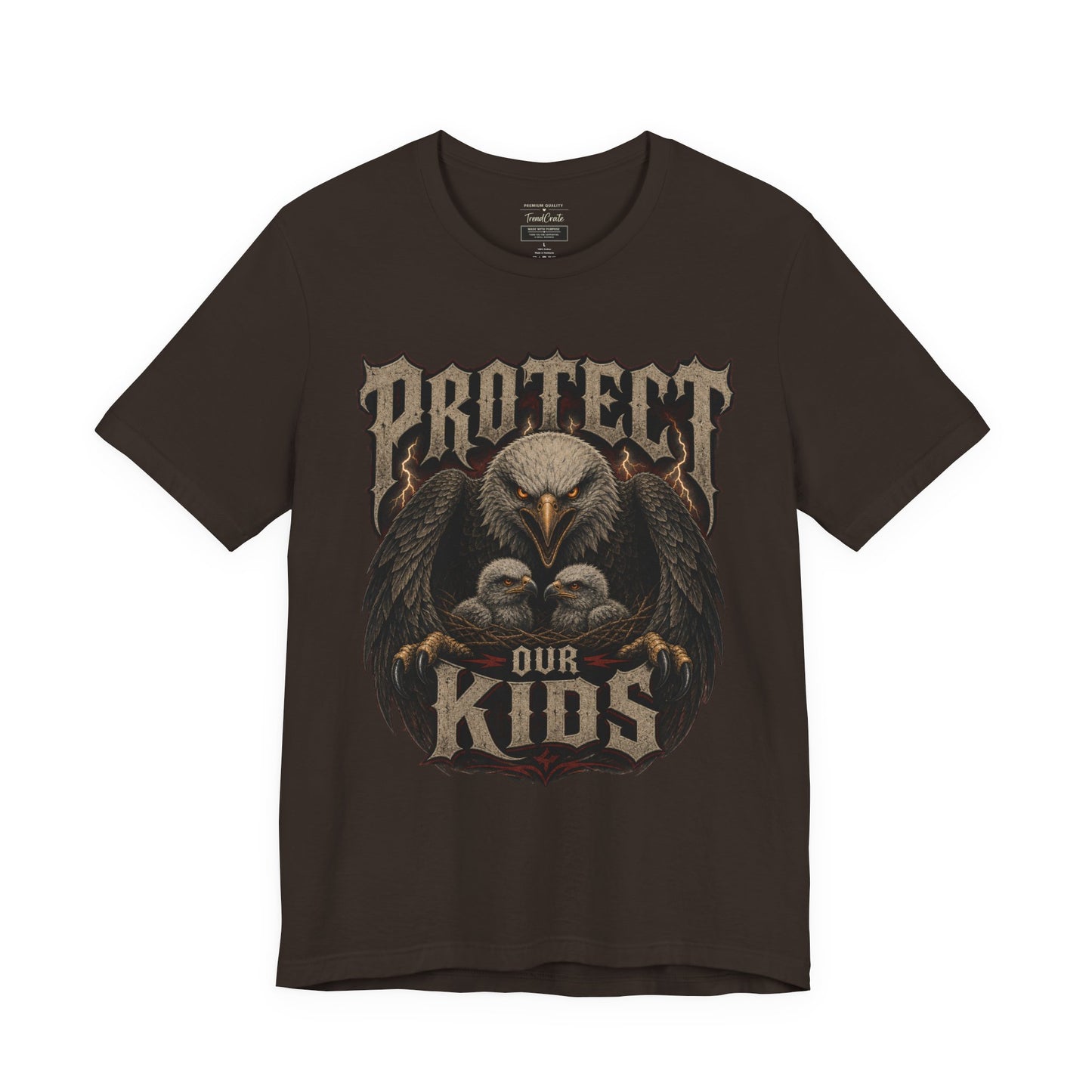 Protect Our Kids Eagle T-Shirt – Patriotic Parent & Family Safety Tee