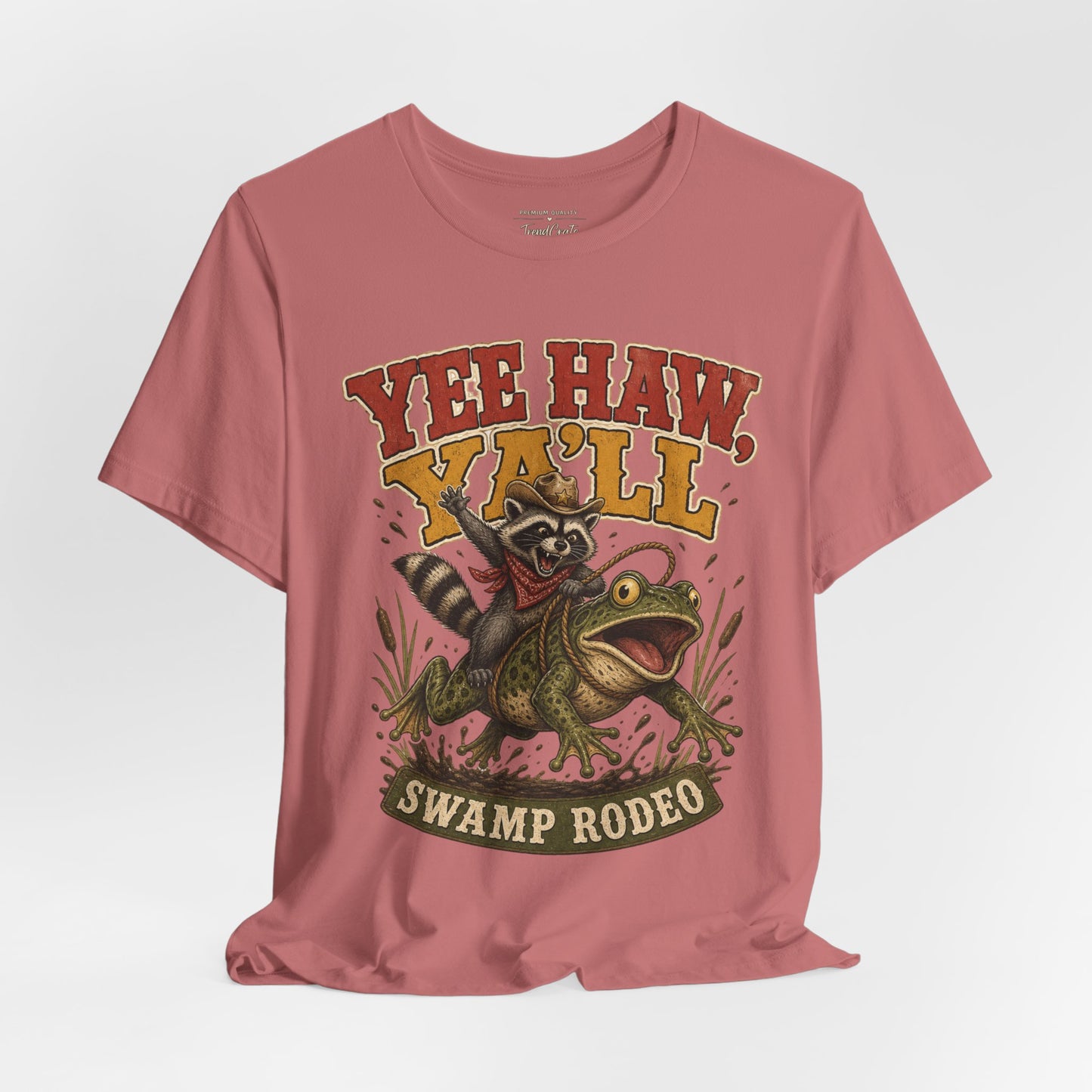Yee Haw Y'all Swamp Rodeo T-Shirt — Funny Gator Rodeo Graphic Tee
