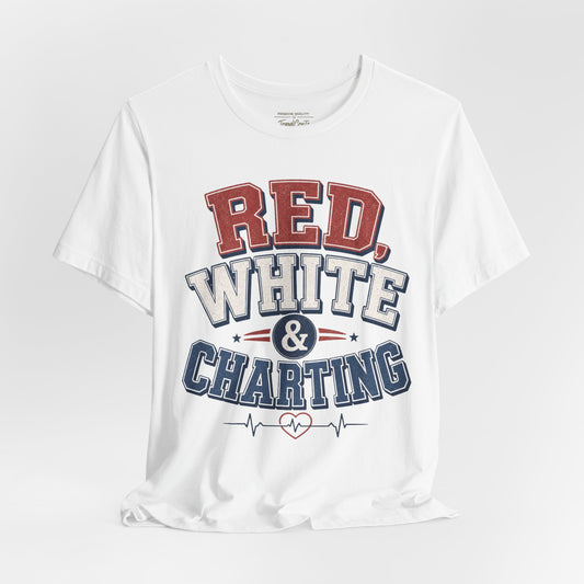 Red, White & Charting Tee