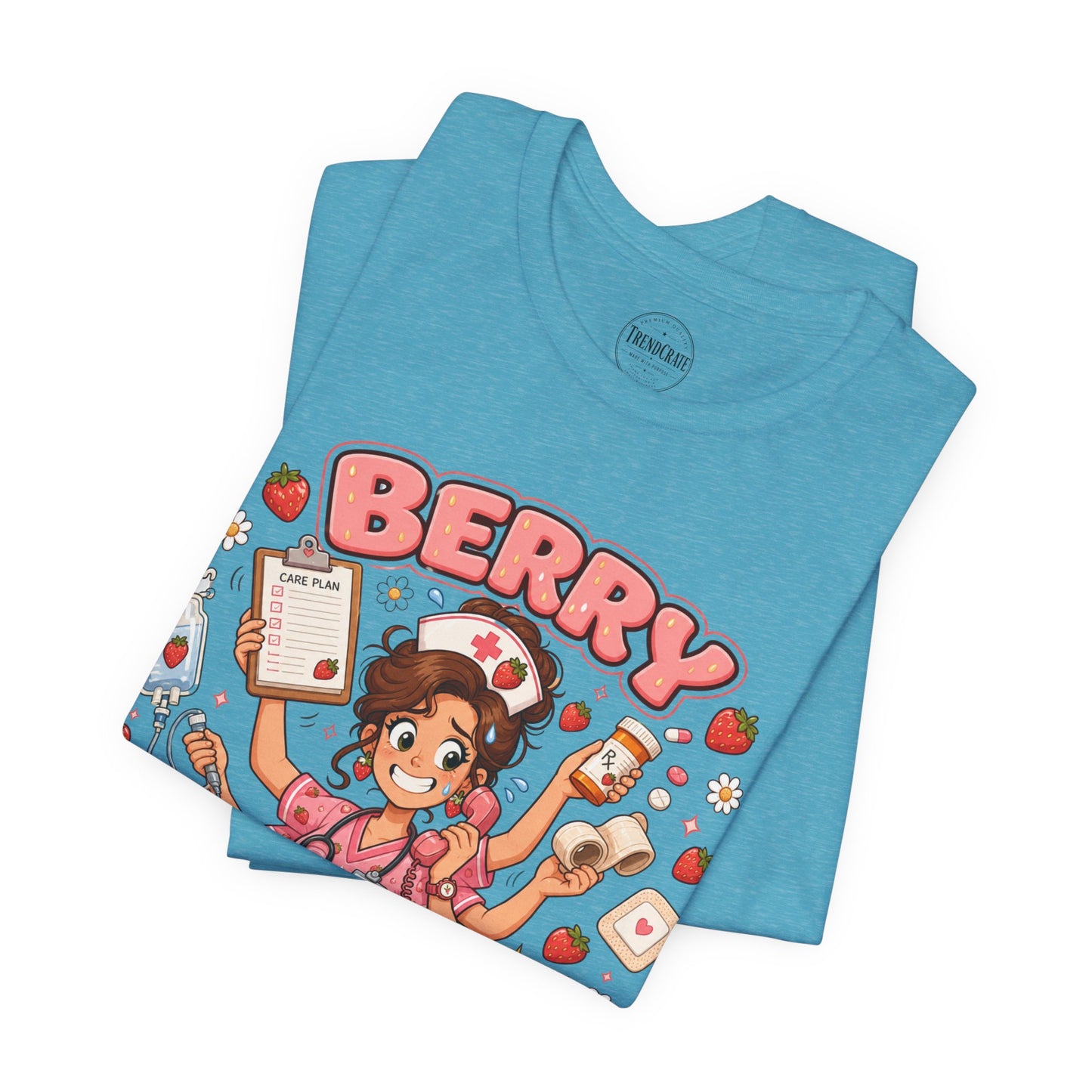 Berry Busy Nurse Shirt | Cute Strawberry Nurse Graphic Tee