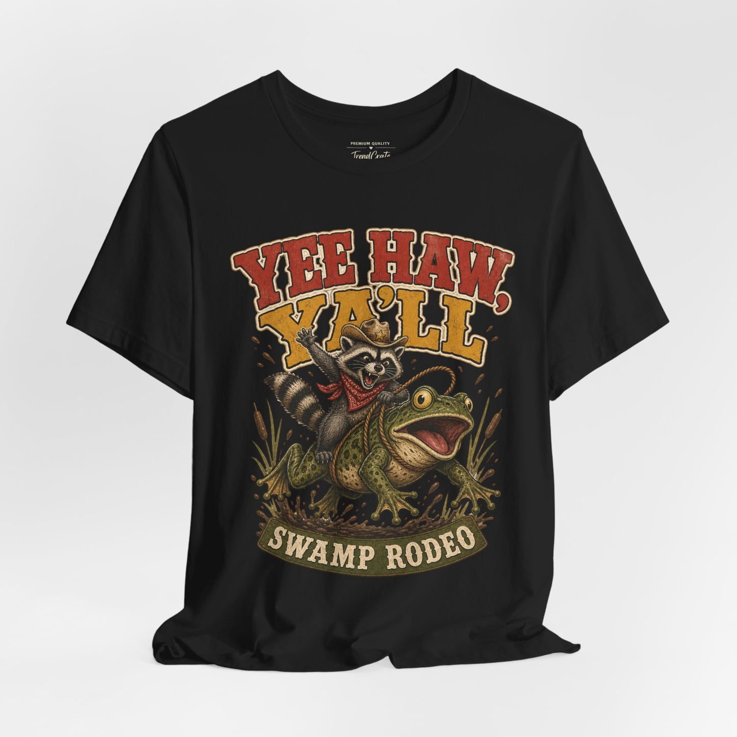 Yee Haw Y'all Swamp Rodeo T-Shirt — Funny Gator Rodeo Graphic Tee